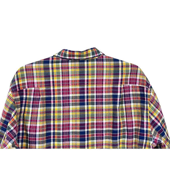 J Mclaughlin Plaid Button Down Long Sleeve Men's Shirt Size Medium Lightweight - Picture 5 of 5